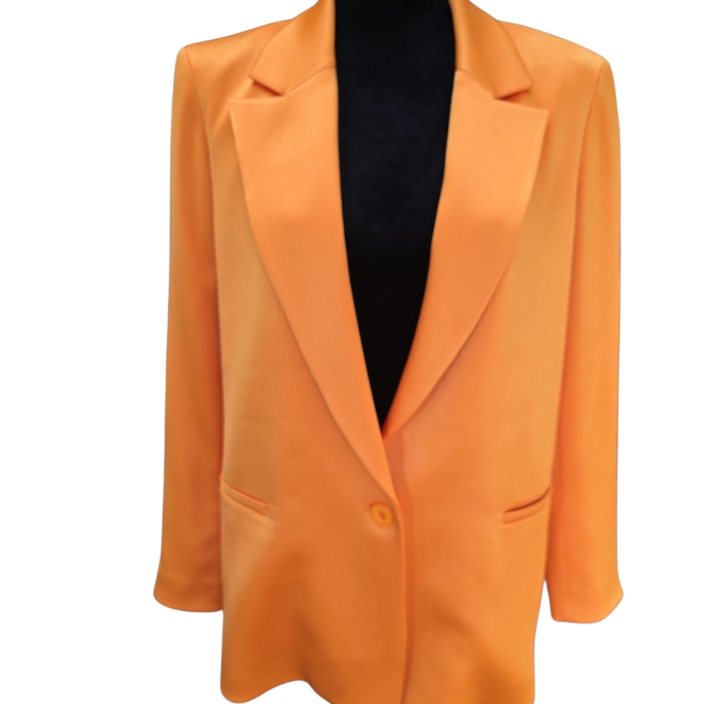 Alice And Olivia Denny Blazer In Tangerine